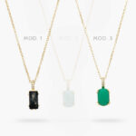 Collar Piedra Color Chapa de Oro 513