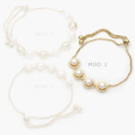Pulso Micropavé Perlas Chapa de Oro 827