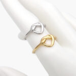 Anillo Corazón Lazo Acero Inoxidable 544
