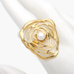 Anillo Chunky Perla Acero Inoxidable 579