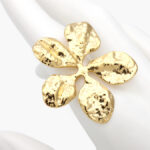 Anillo Flor Chunky Acero Inoxidable 585