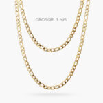 Cadena Figaro 3mm. Acero Inoxidable 154