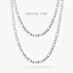 Cadena Figaro 3mm. Acero Inoxidable 154