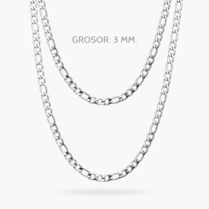 Cadena Figaro 3mm. Acero Inoxidable 154