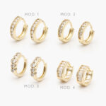 Huggies Zirconia Chapa de Oro 229