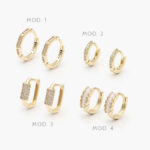 Huggies Zirconia Chapa de Oro 233