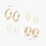 Huggies Zirconia Chapa de Oro 233