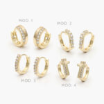 Huggies Zirconia Chapa de Oro 234