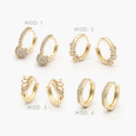 Huggies Zirconia Chapa de Oro 236