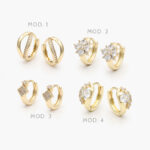 Huggies Zirconia Chapa de Oro 239