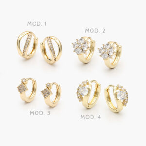 Huggies Zirconia Chapa de Oro 239