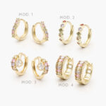 Huggies Zirconia Color Chapa de Oro 240