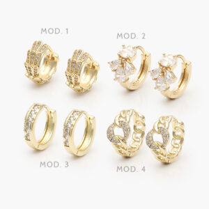 Huggies Zirconia Chapa de Oro 241