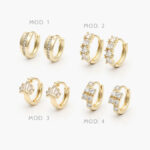 Huggies Zirconia Chapa de Oro 242