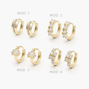 Huggies Zirconia Chapa de Oro 242