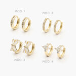 Huggies Zirconia Chapa de Oro 244