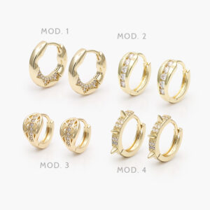 Huggies Zirconia Chapa de Oro 247