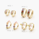 Huggies Zirconia Color Chapa de Oro 255