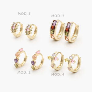 Huggies Zirconia Color Chapa de Oro 255