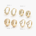 Huggies Zirconia Chapa de Oro 256