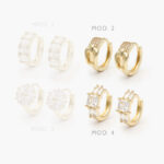 Huggies Zirconia Chapa de Oro 257