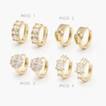 Huggies Zirconia Chapa de Oro 257