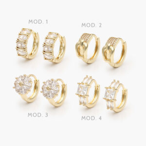 Huggies Zirconia Chapa de Oro 257