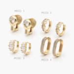 Huggies Zirconia Chapa de Oro 262