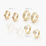 Huggies Zirconia Chapa de Oro 228