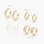 Huggies Zirconia Chapa de Oro 233