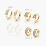 Huggies Zirconia Chapa de Oro 235