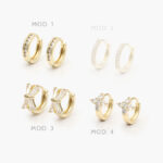 Huggies Zirconia Chapa de Oro 244