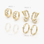 Huggies Zirconia Chapa de Oro 250