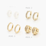 Huggies Zirconia Chapa de Oro 253