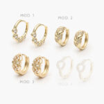 Huggies Zirconia Chapa de Oro 256