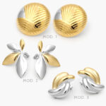 Aretes Chunky Bicolor Acero Inoxidable 257