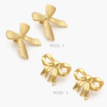 Aretes Chunky Moño Acero Inoxidable 260