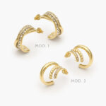 Aretes Zirconia Acero Inoxidable 273