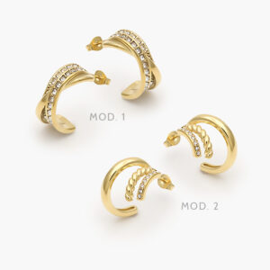 Aretes Zirconia Acero Inoxidable 273