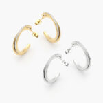 Aretes Zirconia Acero Inoxidable 275