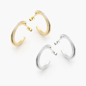 Aretes Zirconia Acero Inoxidable 275