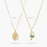 Collar Flor Madre Perla Acero Inoxidable 544