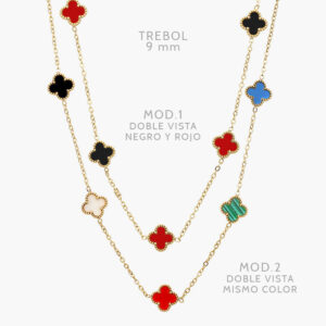 Collar Flores Acero Inoxidable 549