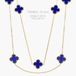 Collar Extra Largo Flores Acero Inoxidable 551