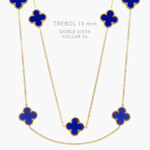 Collar Extra Largo Flores Acero Inoxidable 551