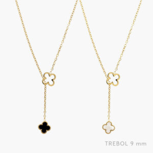 Collar Flor Colgante Acero Inoxidable 554