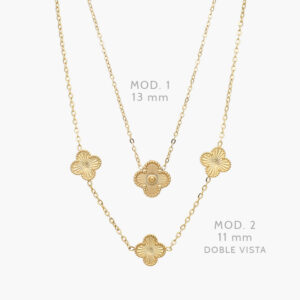 Collar Flores Acero Inoxidable 556