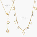 Collar Flores Acero Inoxidable 559