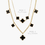 Collar Flores Acero Inoxidable 560