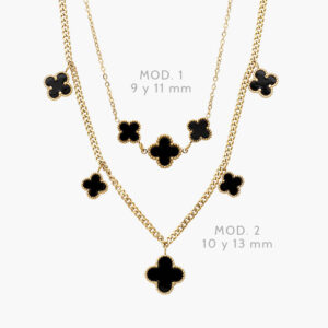 Collar Flores Acero Inoxidable 560